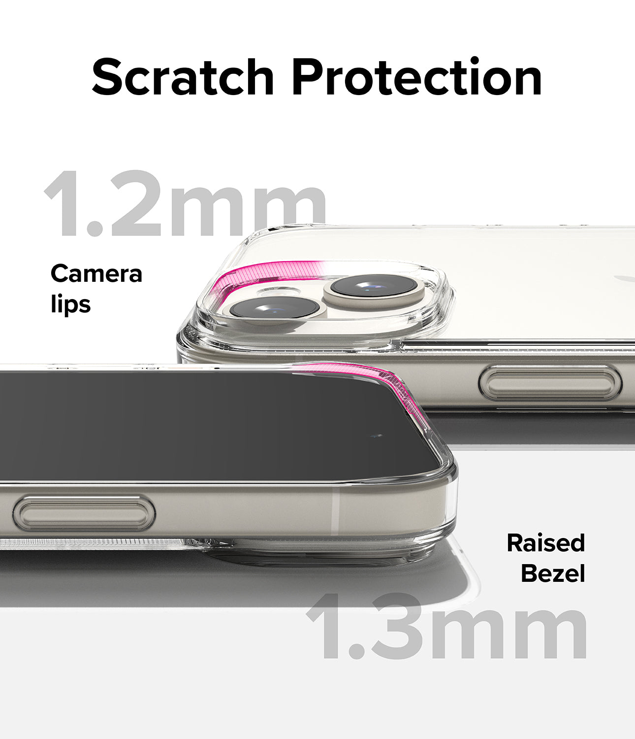 iPhone 15 Case | Air - Scratch Protection. 1.2mm Camera lips. 1.3mm Raised Bezel.