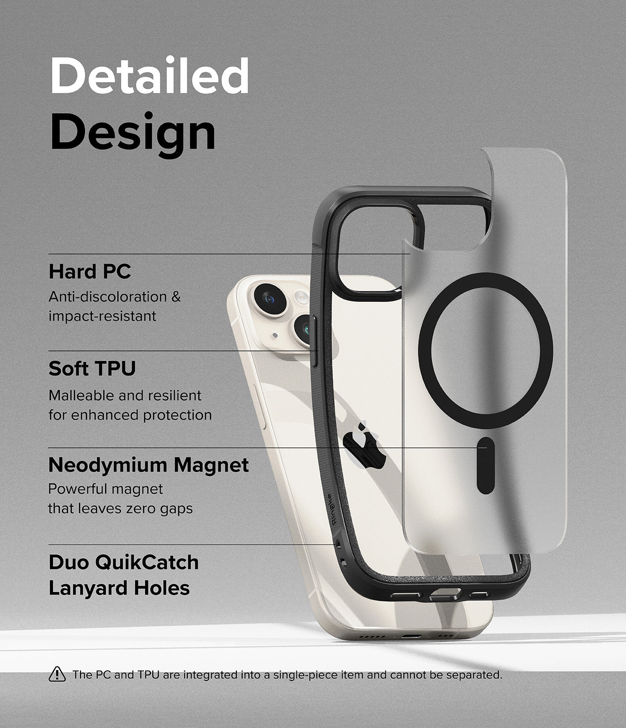 iPhone 15 Case | Fusion Bold Magnetic - Detailed Design. Anti-discoloration and impact-resistant with Hard PC. Malleable and resilient for enhanced protection with Soft TPU. Powerful Neodymium Magnet that leaves zero gaps. Duo QuikCatch Lanyard Holes.