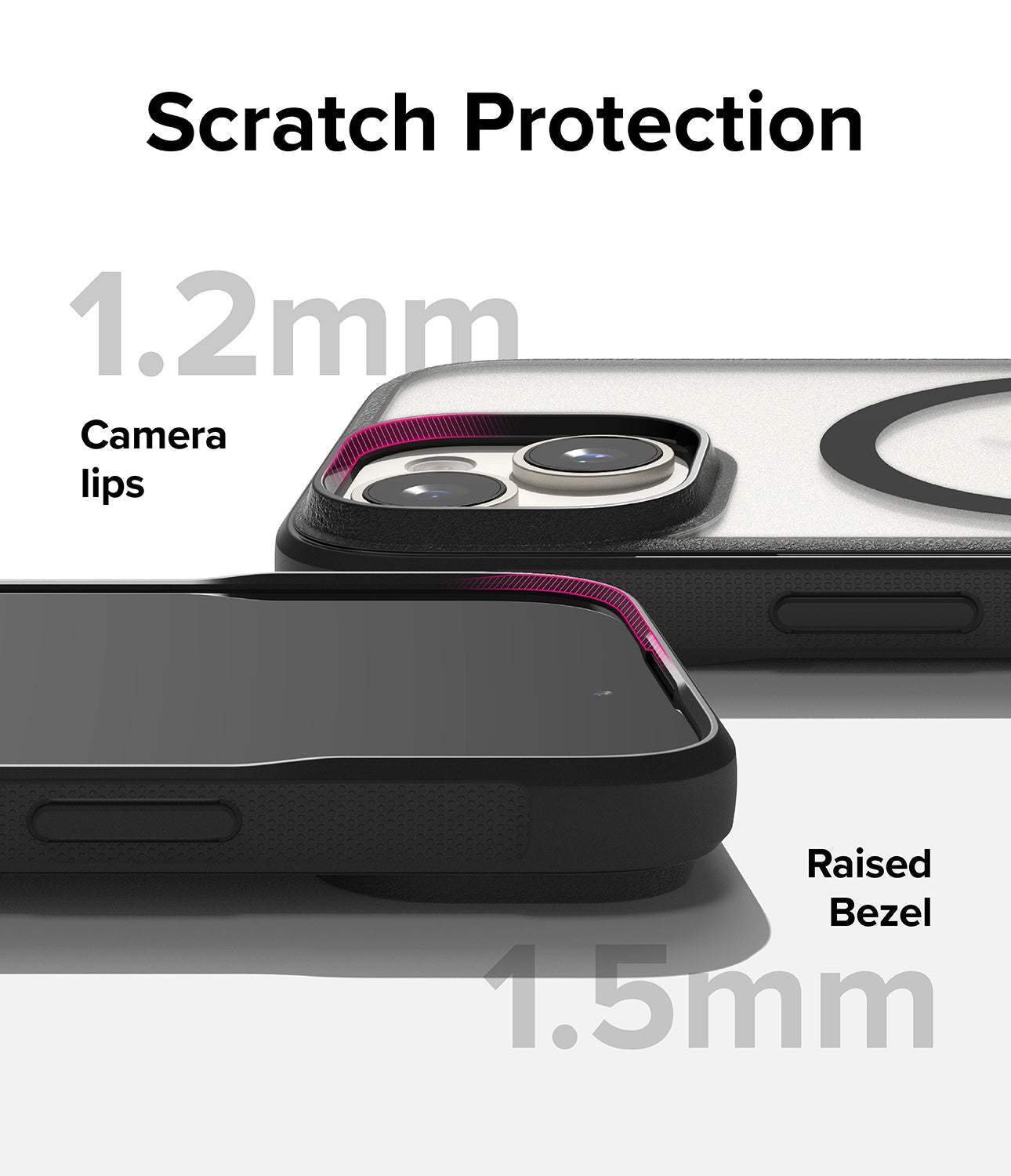 iPhone 15 Case | Fusion Bold Magnetic - Scratch Protection. 1.2mm Camera Lips. 1.5mm Raised Bezel