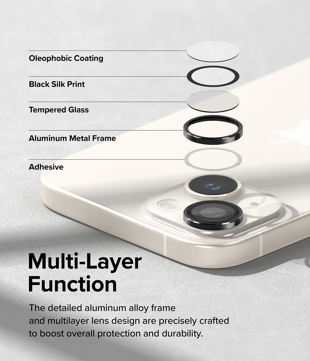 iPhone 15 Plus / iPhone 15 | Camera Lens Frame Glass