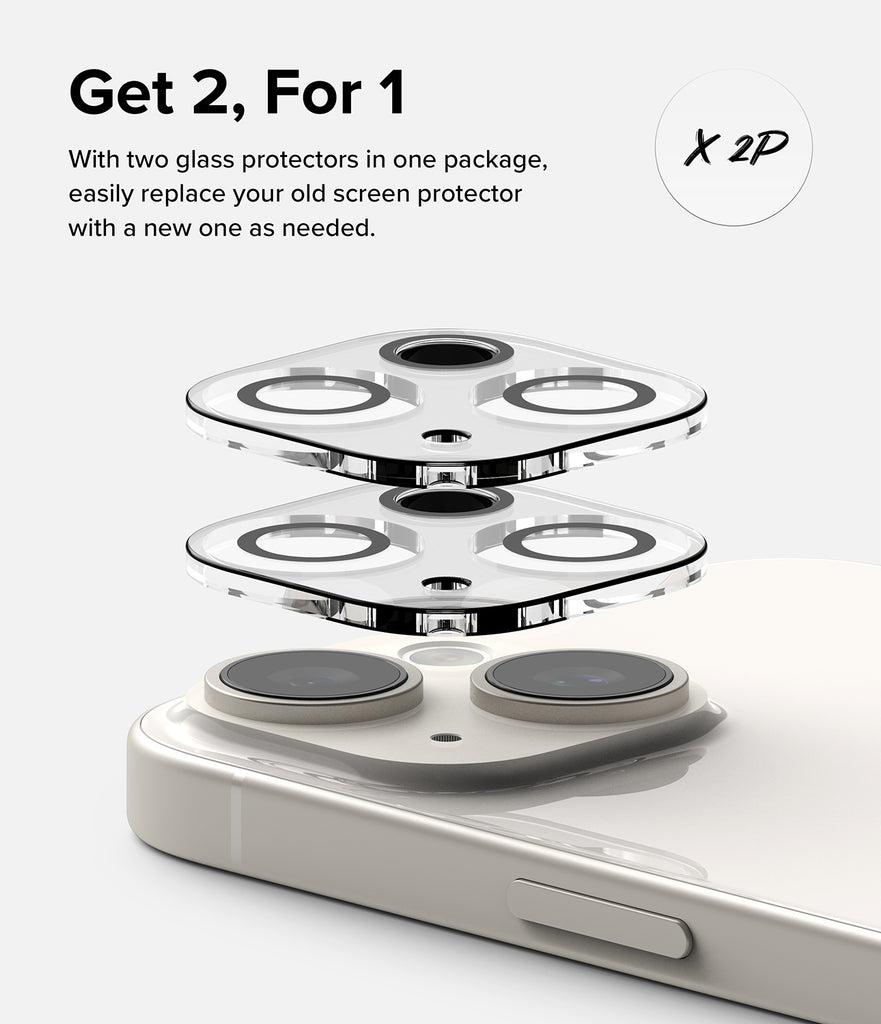 iPhone 15 Plus / iPhone 15 | Camera Protector Glass [2 Pack]