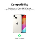 iPhone 15 Plus / iPhone 15 | Camera Styling - Black aluminum metallic cover Compatibility. Designed for the iPhone 15 and 15 Plus only.