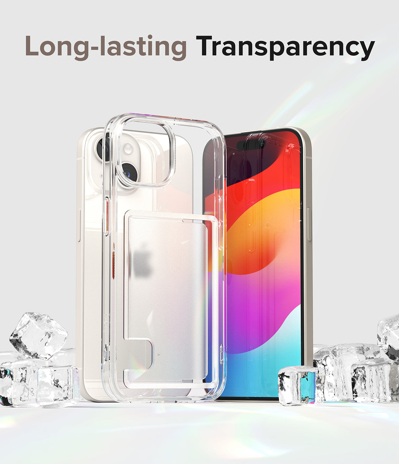 iPhone 15 Plus Case | Fusion Card - Long-lasting Transparency