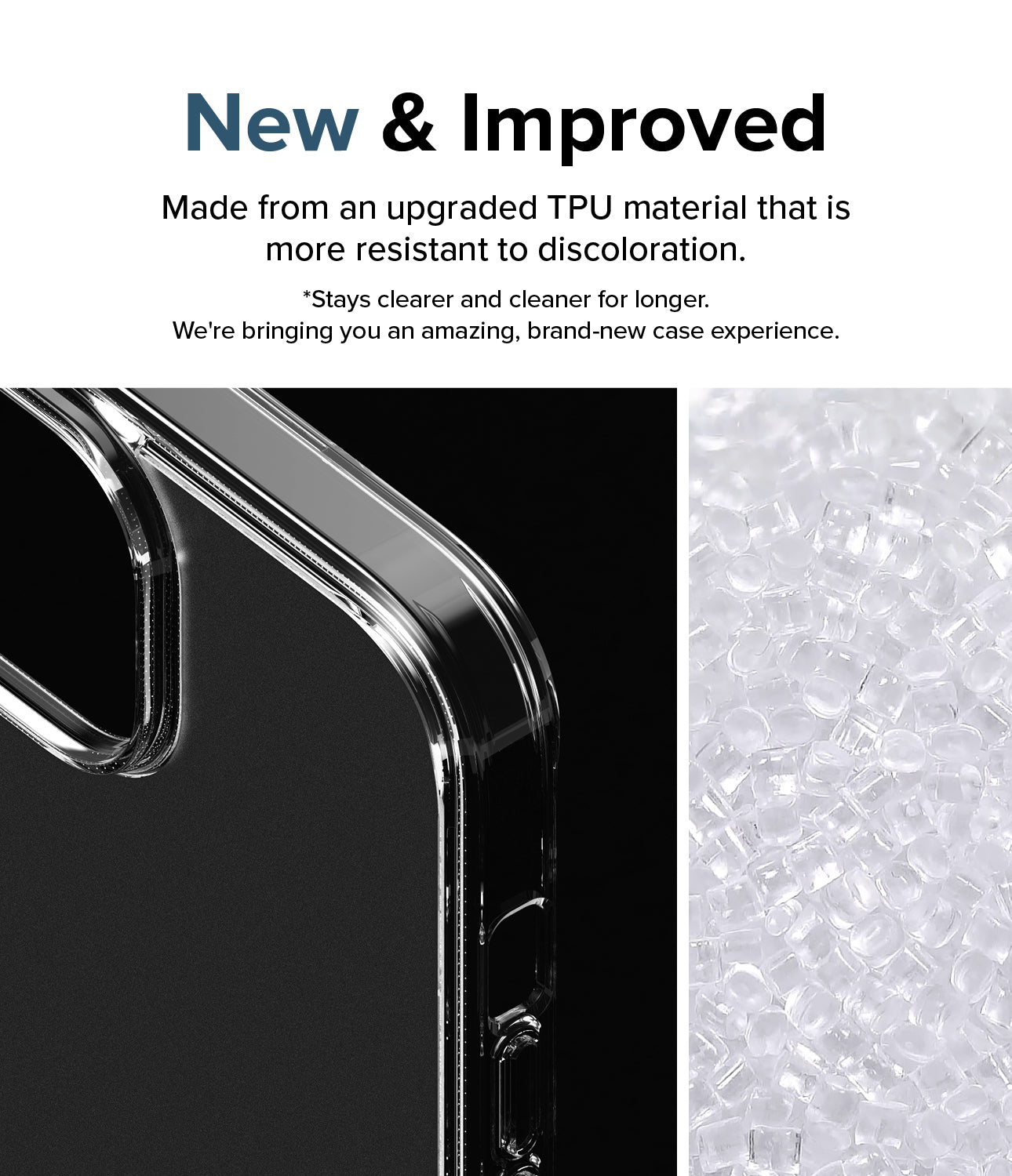 iPhone 15 Case | Fusion - Matte Clear - New and Improved. Made from an upgraded TPU material that is more resistant discoloration.