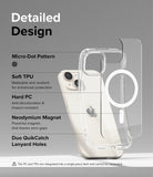 iPhone 15 Case | Fusion Magnetic - Detailed Design. Micro-Dot Pattern. Malleable and resilient for enhanced protection with Soft TPU. Anti-discoloration and impact-resistant with Hard PC. Powerful Neodymium Magnet that leaves zero gaps. Duo QuikCatch Lanyard Holes.