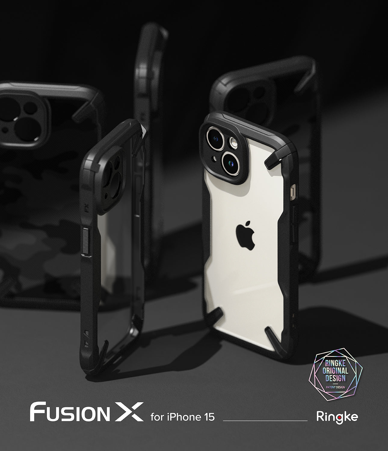 iPhone 15 Case | Fusion-X - Camo Black - By Ringke