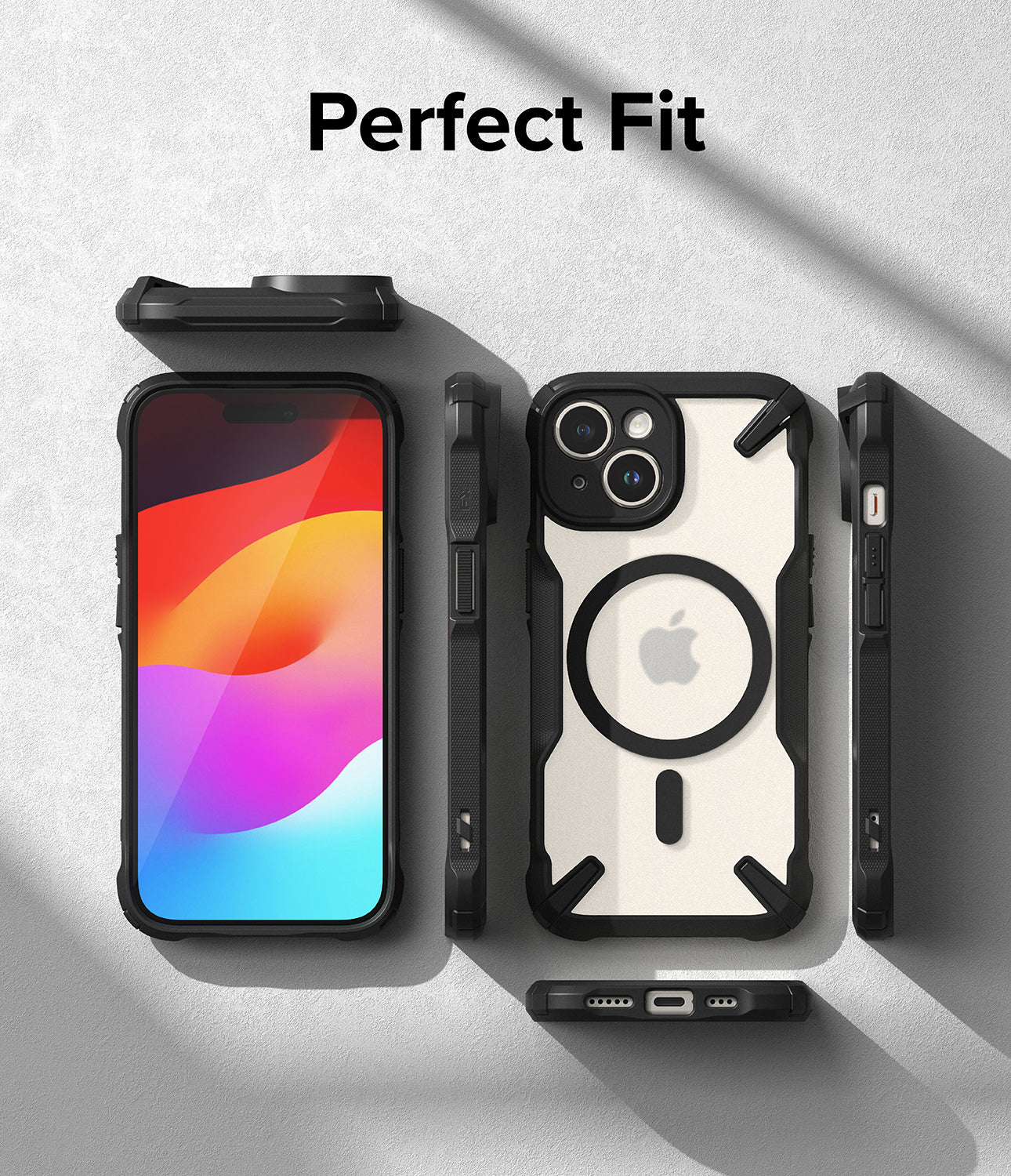 iPhone 15 Case | Fusion-X Magnetic Matte Black - Perfect Fit