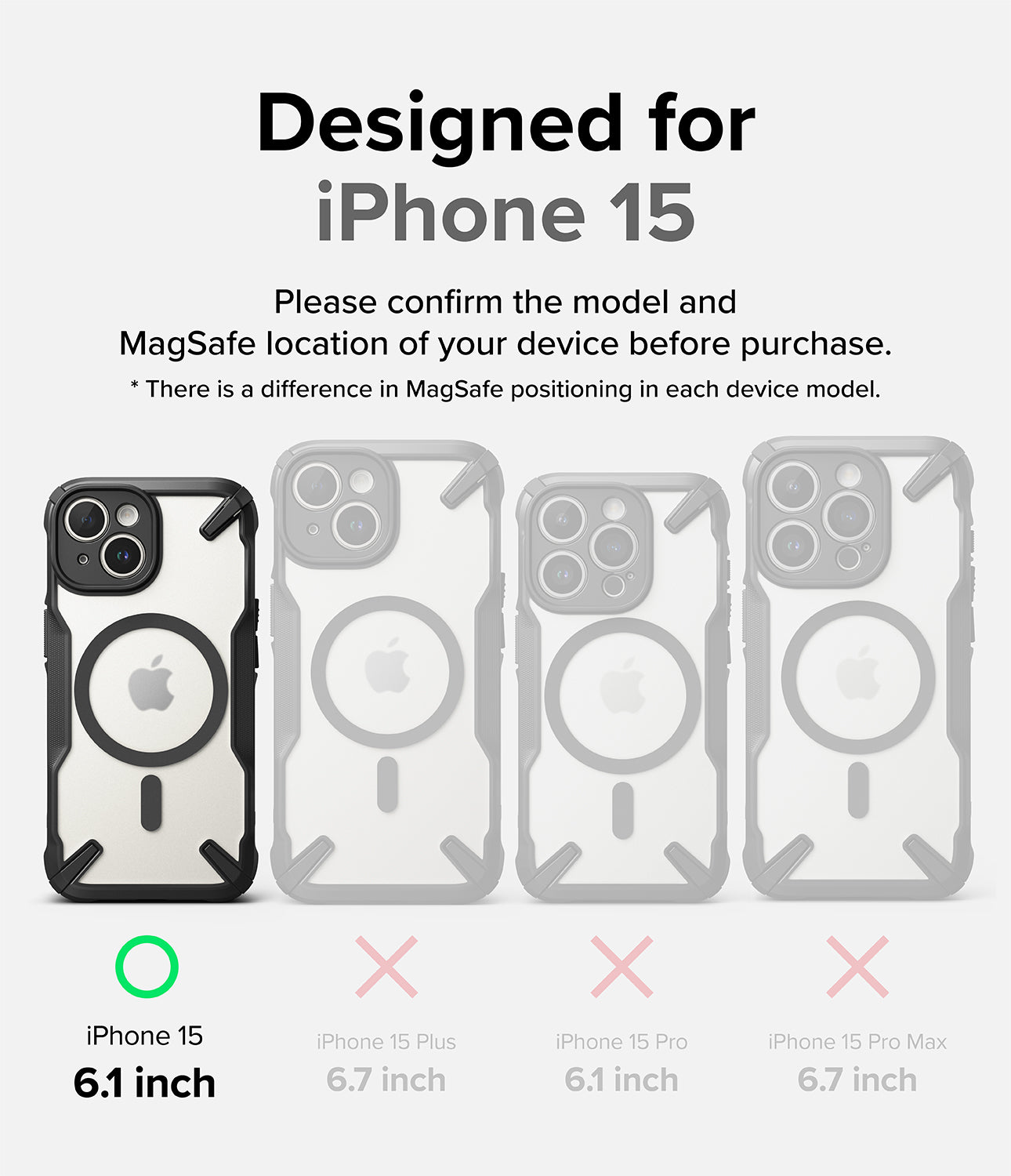 iPhone 15 Case | Fusion-X Magnetic Matte Black - Compatibility