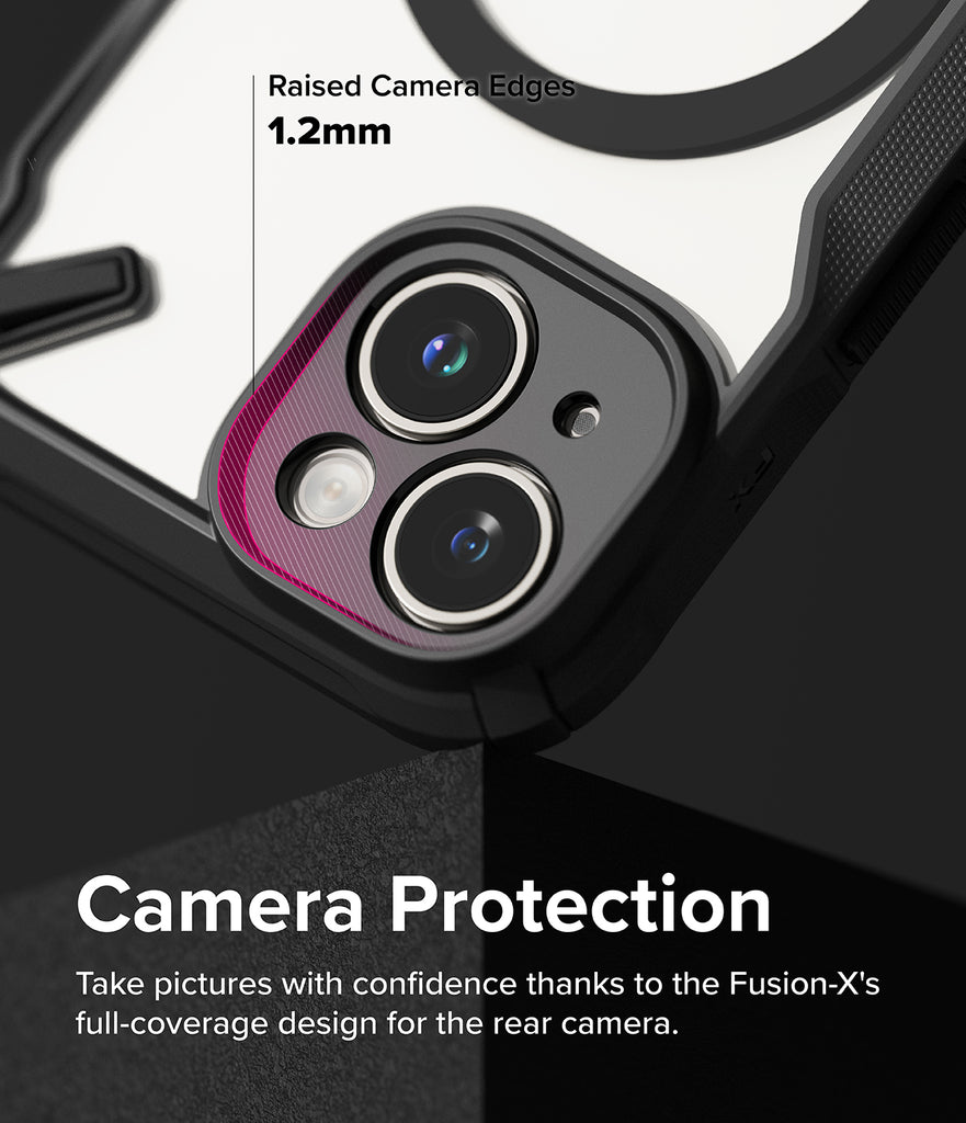 iPhone 15 Case | Fusion-X Magnetic Matte Black- Camera Protection