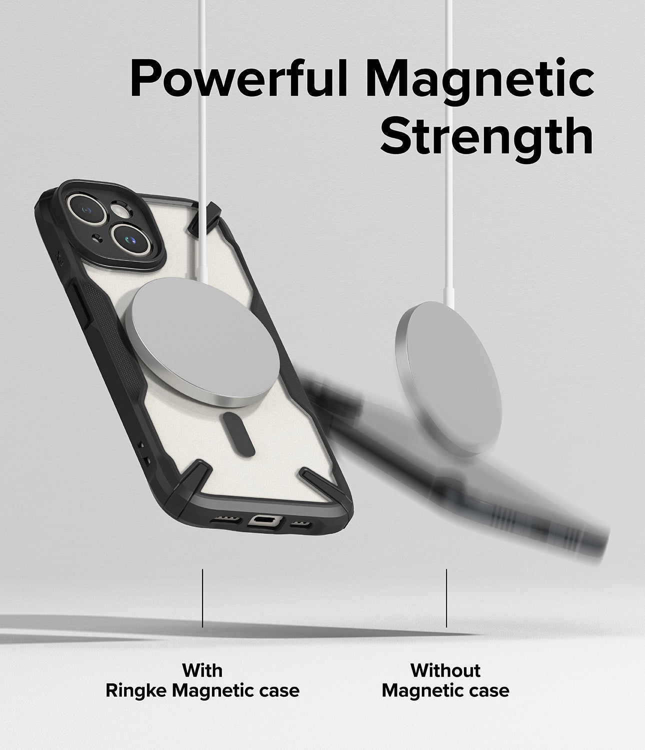 iPhone 15 Case | Fusion-X Magnetic Matte Black - Powerful Magnetic Strength