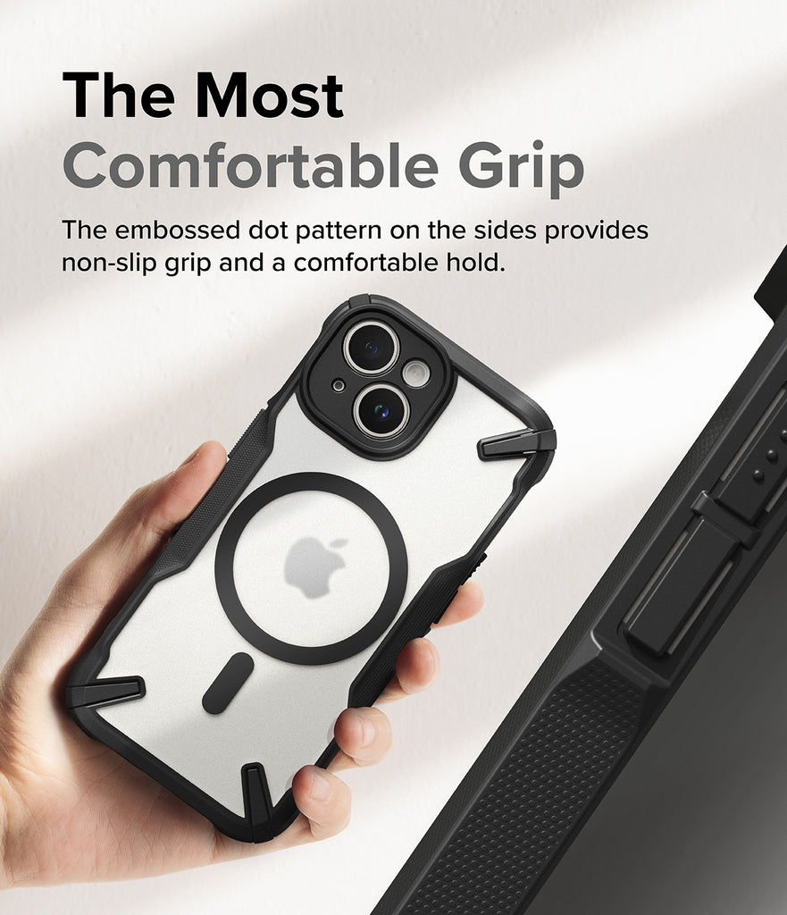 iPhone 15 Case | Fusion-X Magnetic Matte Black - The Mot Comfortable Grip