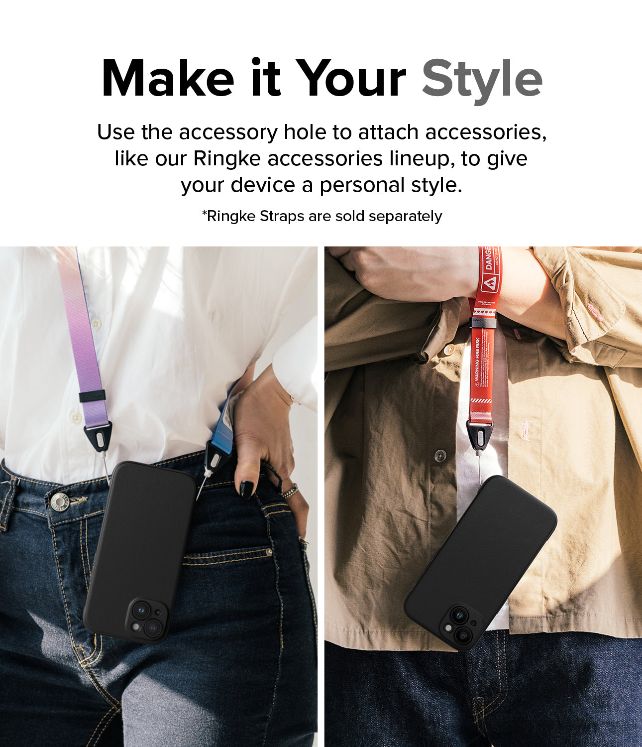 Ốp lưng iPhone 15 | Onyx - Đen / Xanh đậm - Hãy tạo nên phong cách của bạn. Sử dụng lỗ phụ kiện để gắn các phụ kiện, chẳng hạn như dòng phụ kiện Ringke của chúng tôi, nhằm tạo phong cách cá nhân cho thiết bị của bạn.