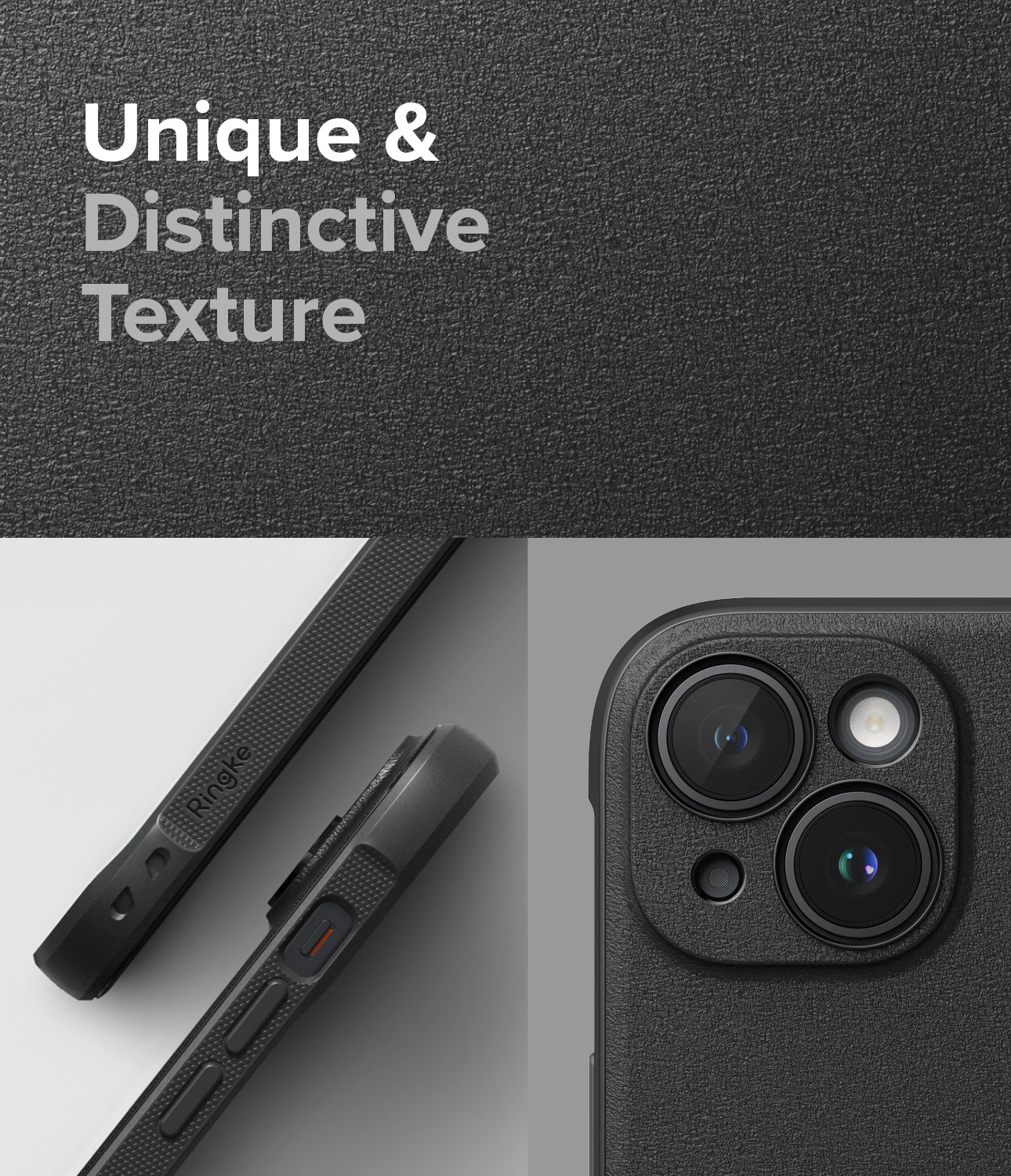 iPhone 15 Case | Onyx - Black - Unique and Distinctive Texture.
