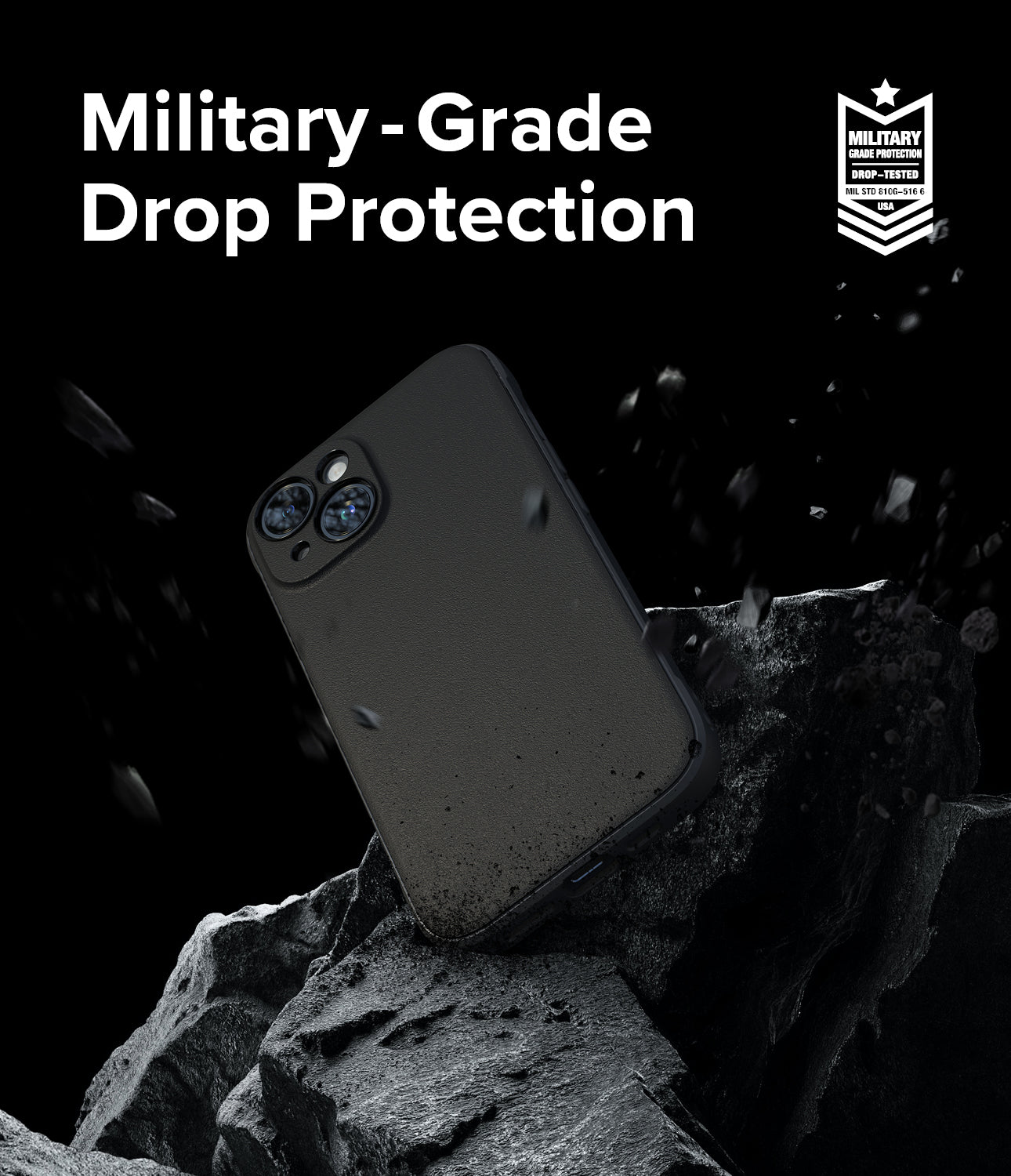 Ốp lưng iPhone 15 | Onyx - Đen / Xanh đậm, Chống rơi cấp quân sự.