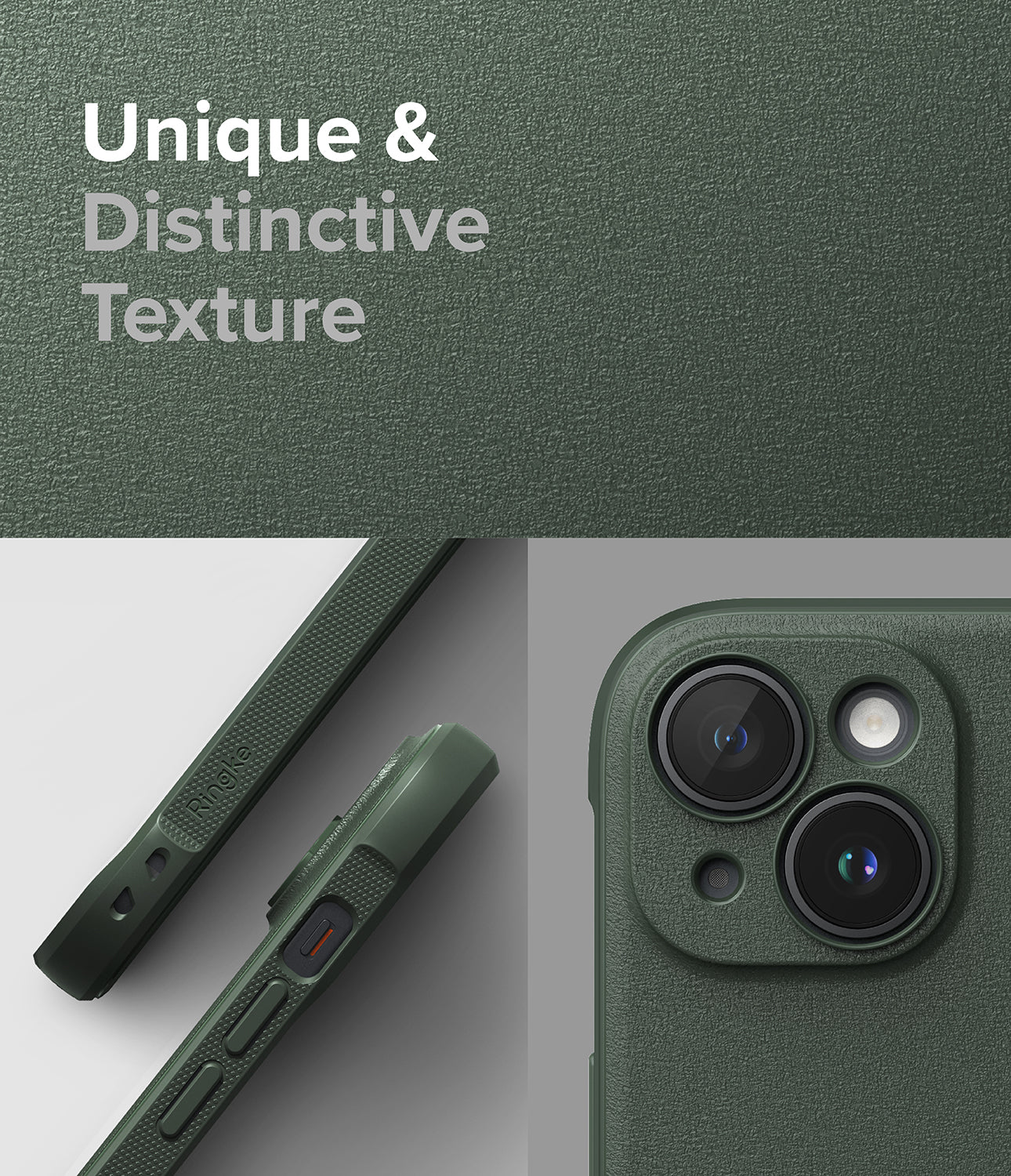 iPhone 15 Case | Onyx - Dark Green- Unique and Distinctive Texture.