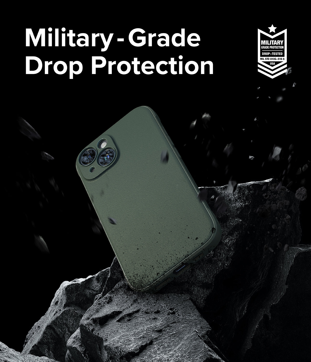 iPhone 15 Case | Onyx - Dark Green - Military-Grade Drop Protection