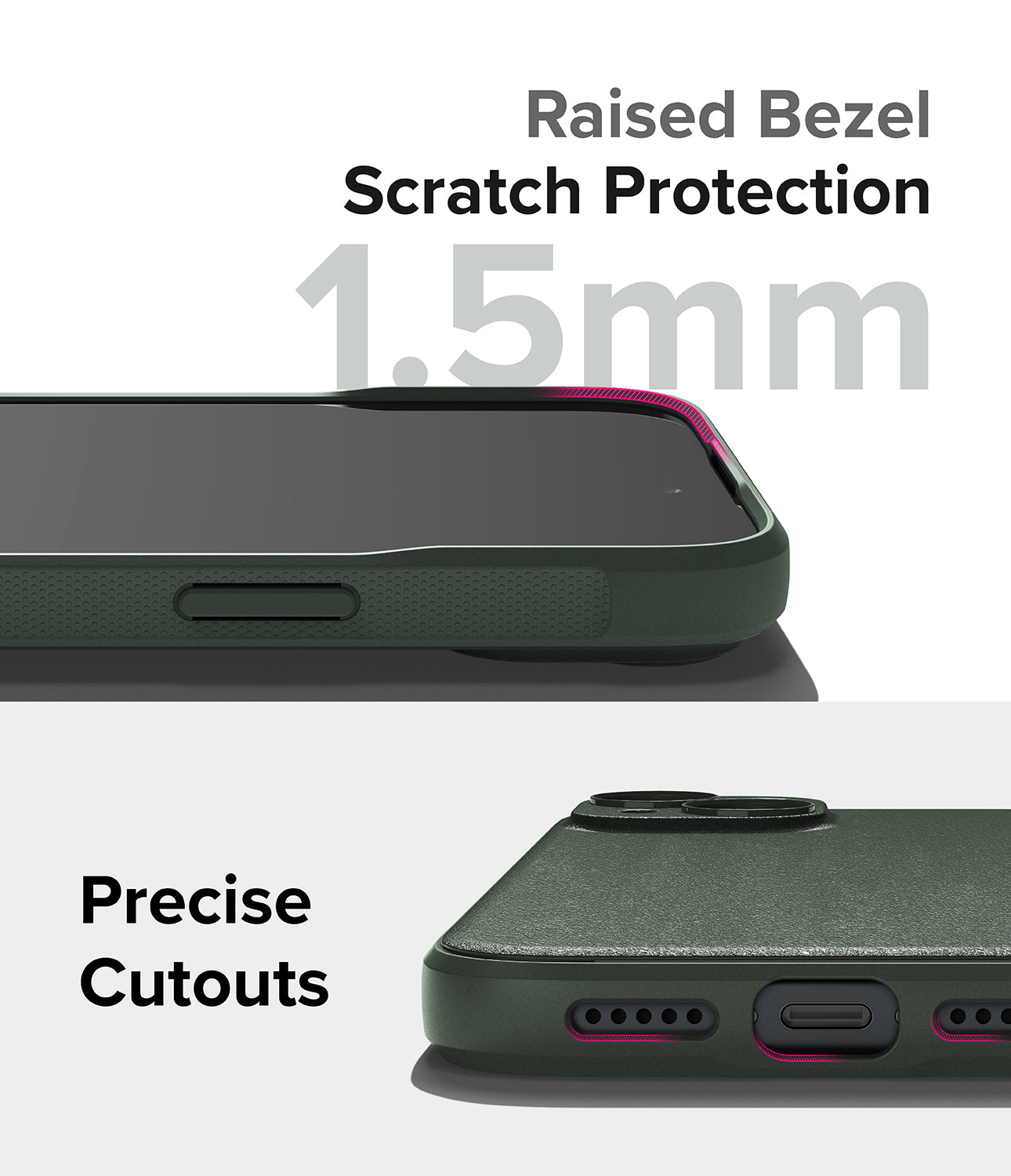 iPhone 15 Case | Onyx - Dark Green- Raised Bezel Scratch Protection. Precise Cutouts.