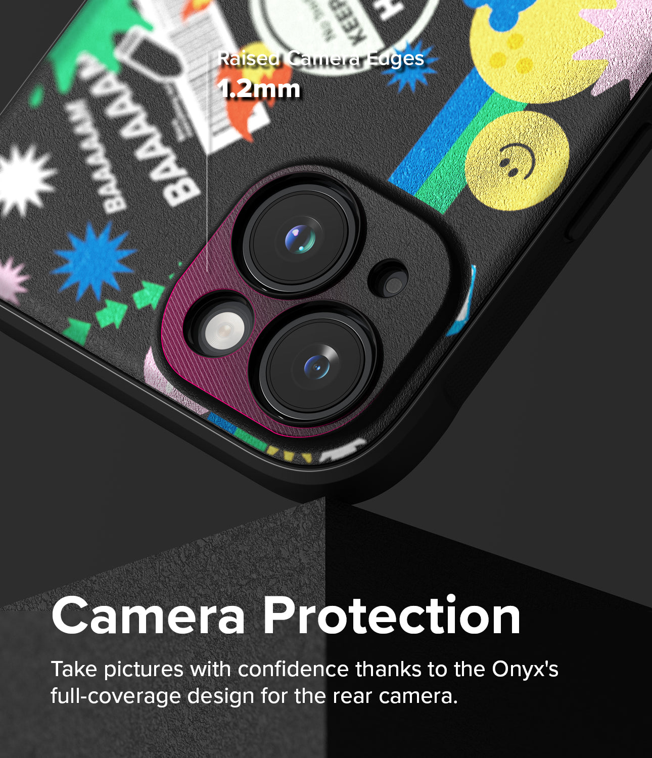 Ốp lưng iPhone 15 | Thiết Kế Onyx - Bảo Vệ Camera. Chụp ảnh một cách tự tin nhờ thiết kế bao phủ toàn bộ camera sau của Onyx.