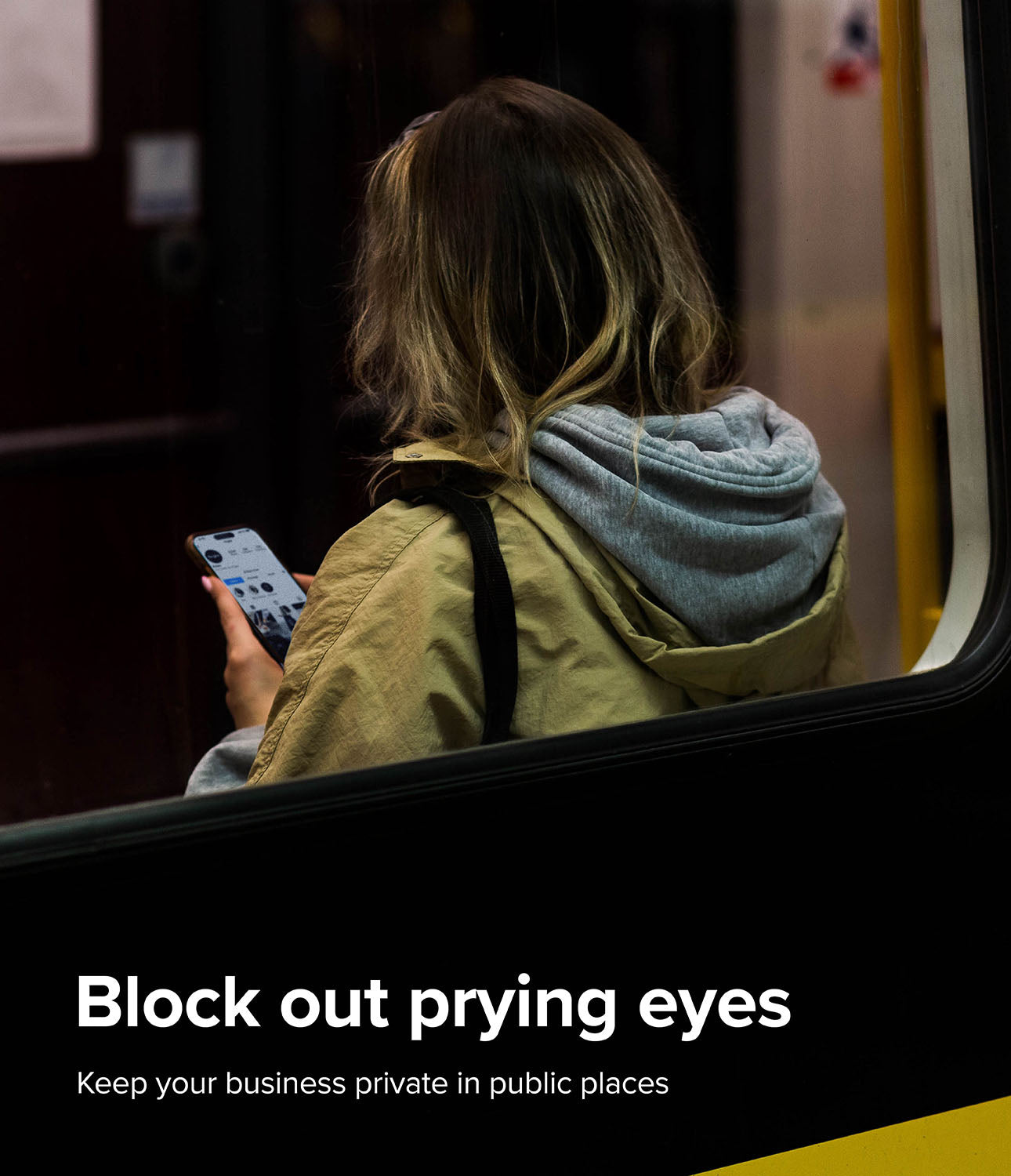 iPhone 15 Screen Protector | Privacy Glass - Block out prying eyes. Keep your business private in public places.