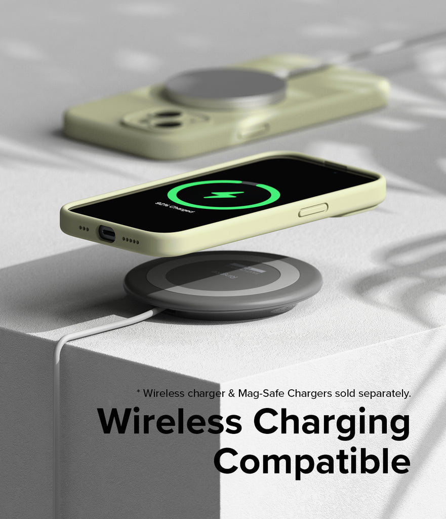 iPhone 15 Case | Silicone Magnetic - Wireless Charging Compatible.