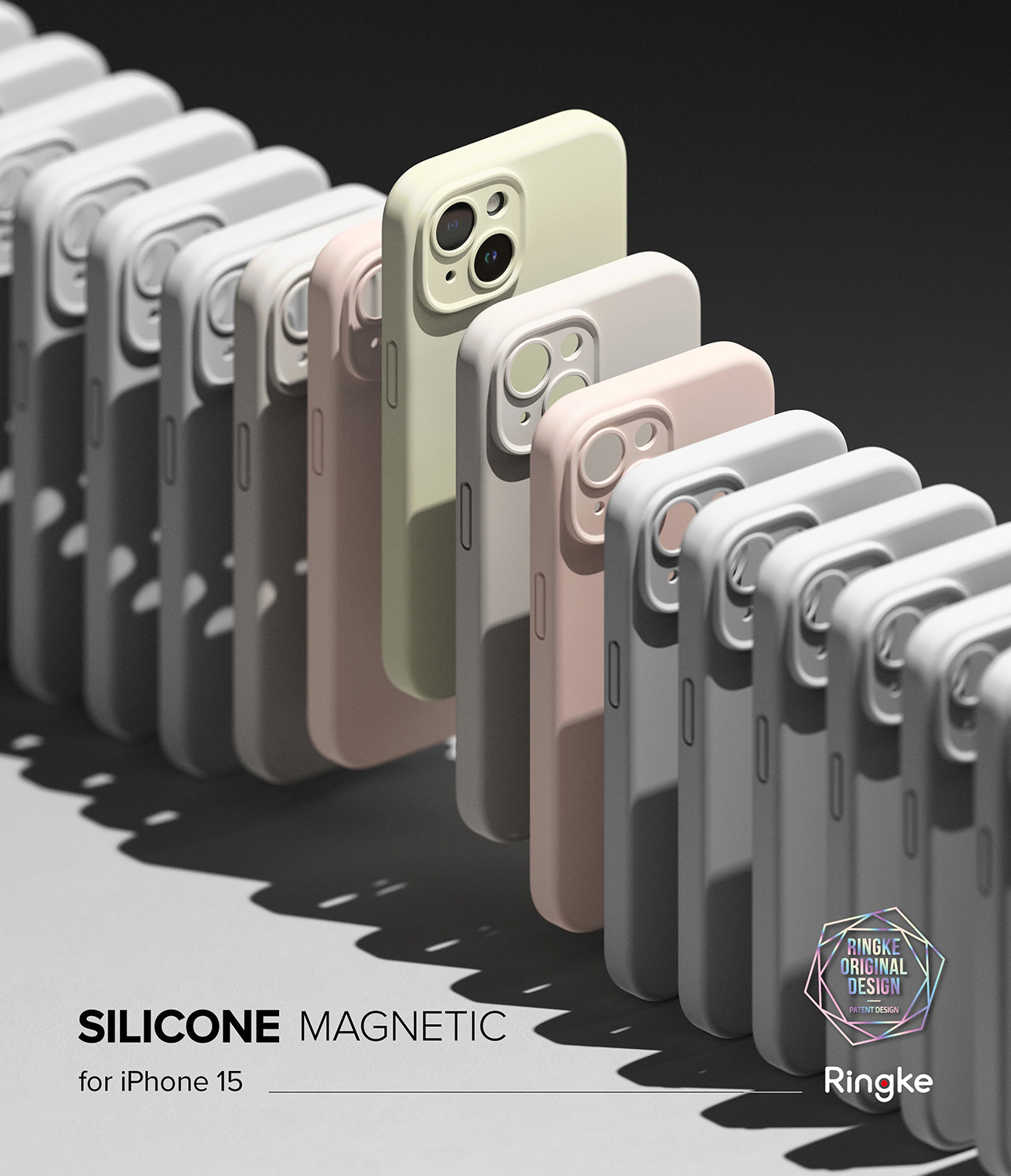 iPhone 15 Case | Silicone Magnetic - Stone - By Ringke