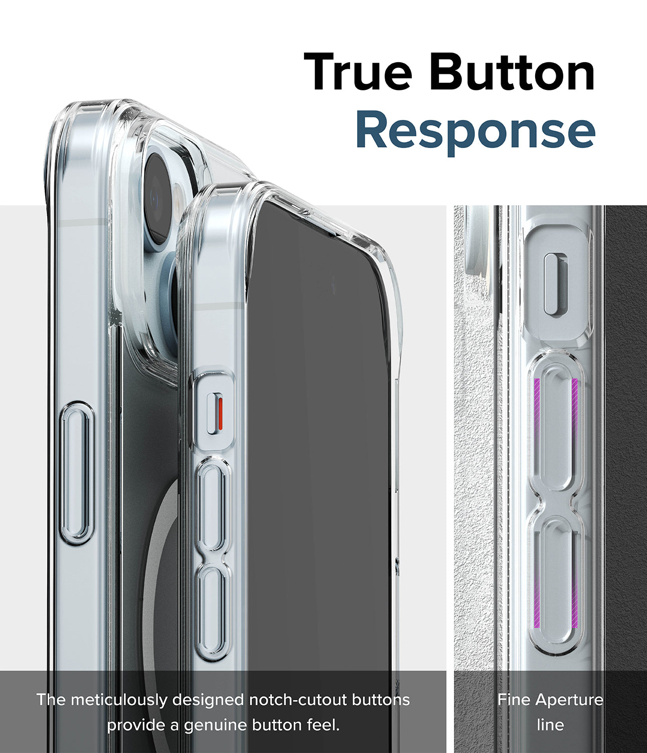 iPhone 15 Plus Case | Fusion Magnetic Matte - True button response.