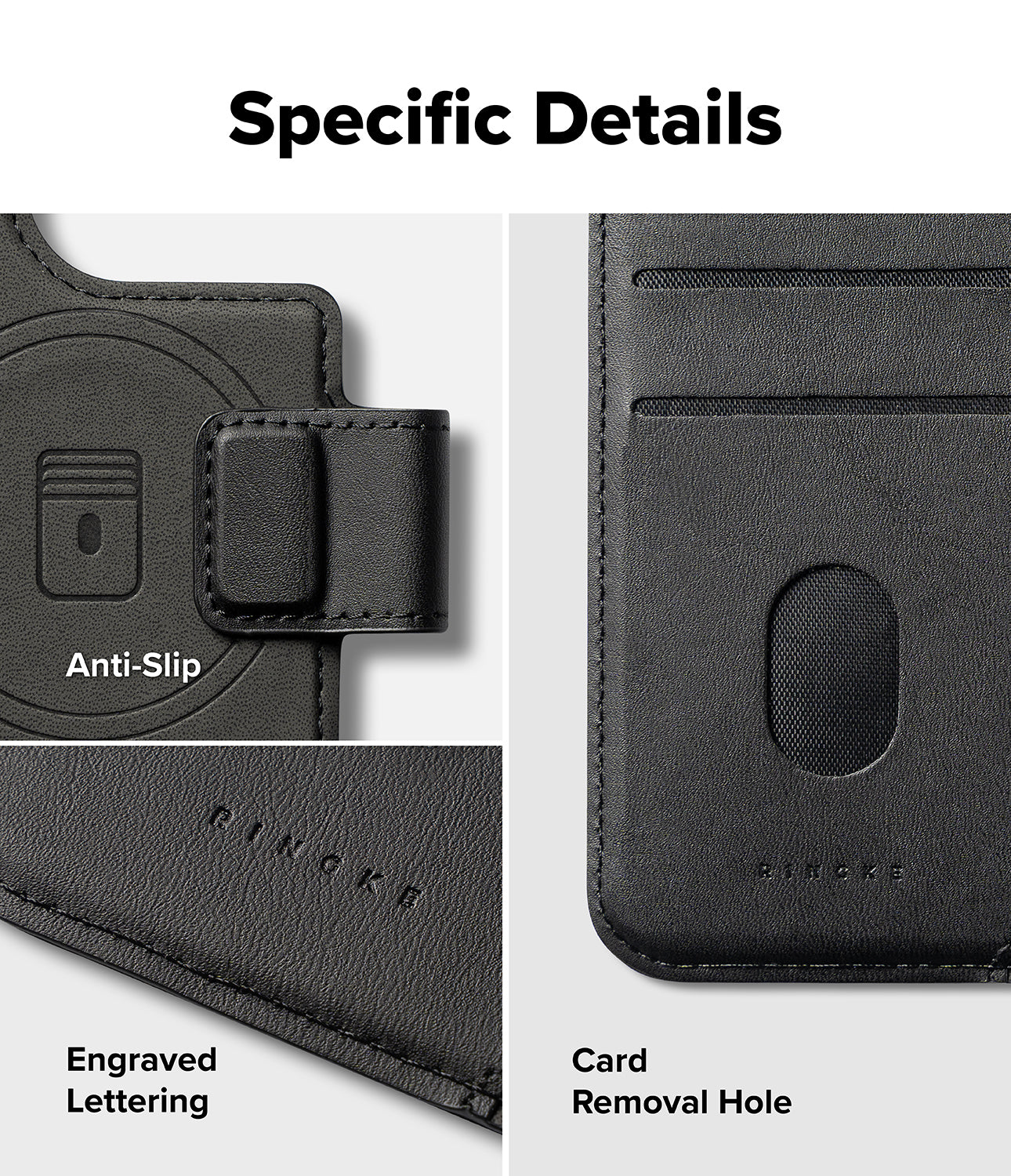 iPhone 16 Pro / 16 Case | Magnetic Folio Leather Wallet – Ringke