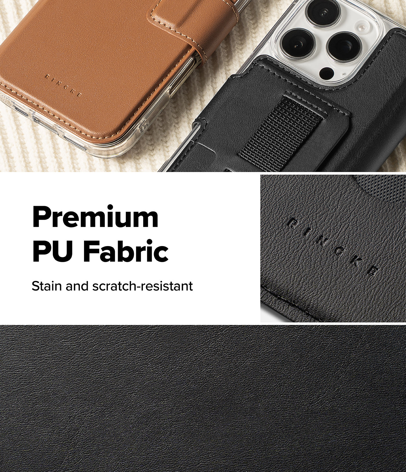 iPhone 16 Pro / 16 Case | Magnetic Folio Leather Wallet – Ringke