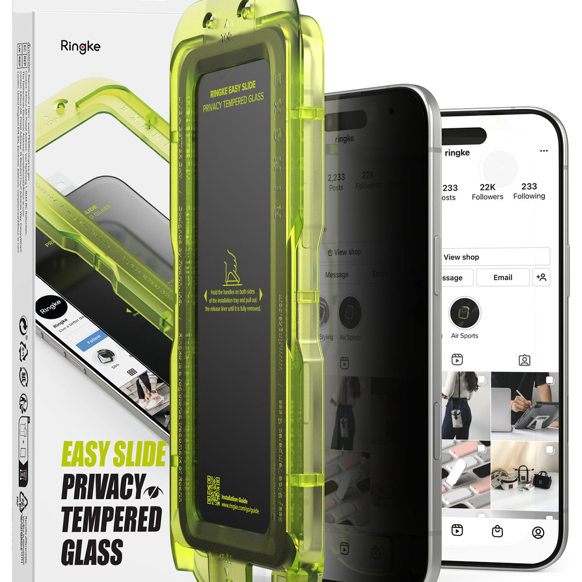 iPhone Air Screen Protector | Easy Slide Privacy Tempered Glass ...