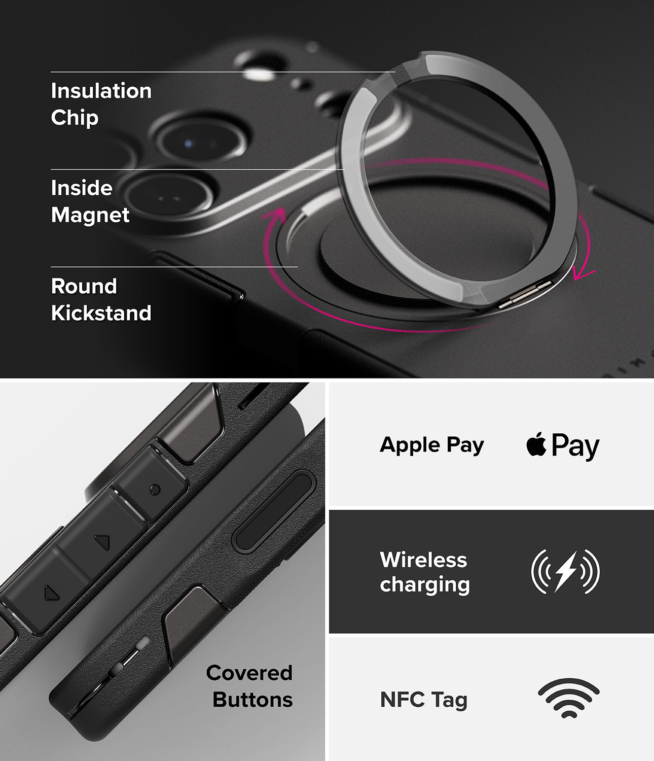 group-Gun Metal / + Screen Protector (2P)