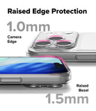 iPhone 17 Pro Max case with raised edge protection features on a white background