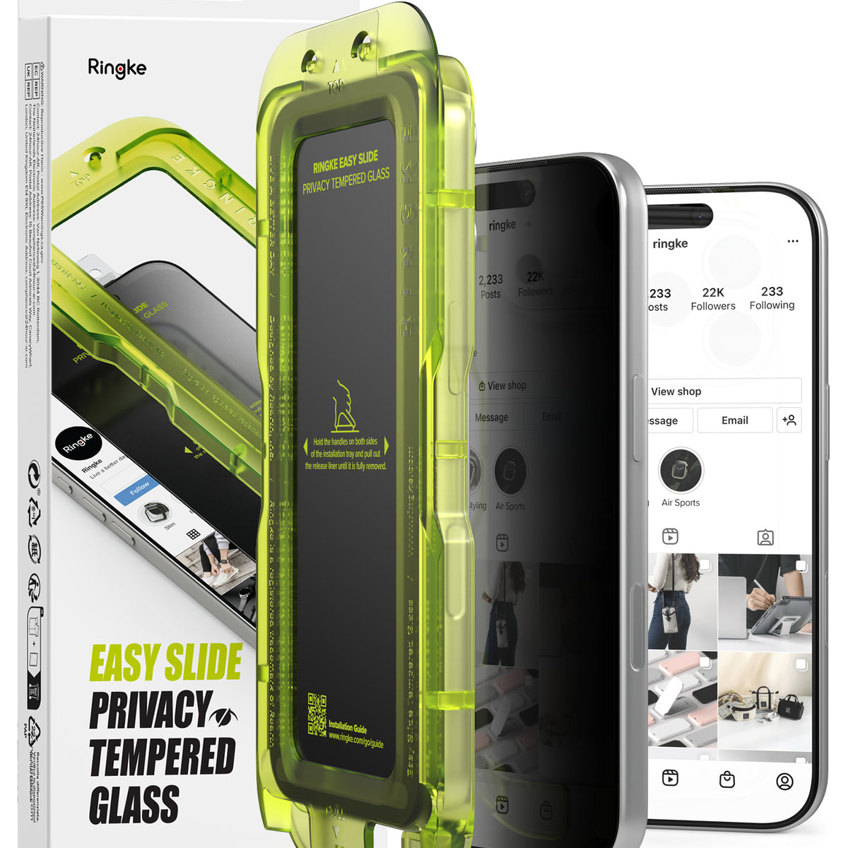 iPhone 17 Pro Max Screen Protector | Easy Slide Privacy Tempered Glass ...