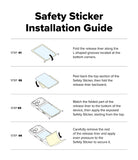 iPhone 17 Pro Case | Fusion Card Magnetic - Safety Sticker Installation Guide with step-by-step guide diagram for the safety sticker.