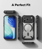 iPhone 18 Pro Case | Fusion-X Magnetic - A clear and black protective phone case shown from multiple angles on a light gray background, with the text 'A Perfect Fit' at the top. The case is displayed on a smartphone to demonstrate compatibility.