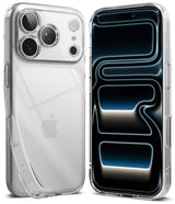 iPhone 18 Pro Max Case | Air - Two clear protective phone cases shown on iPhones, one from the back and one from the front, on a clean white background.