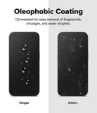 iPhone 18 Pro Max Screen Protector | Easy Slide AR Tempered Glass - Comparison of Oleophobic coating on Ringke and non-Ringke phone cases with oil droplets.