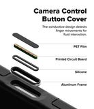 iPhone 18 Pro Case | Alles - Camera control button cover with layers and text explaining its components and function.
