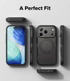 iPhone 18 Pro Case | Alles - Black phone case with multiple angles on a light gray background
