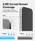 iPhone 18 Pro Screen Protector | Easy Slide AR Tempered Glass - Phone case with 2.5D curved screen coverage feature, showing Ringke branding.