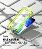 iPhone 18 Pro Screen Protector | Easy Slide Tempered Glass (2 Pack) - Ringke Easy Slide tempered glass screen protector for iPhone 17 Pro on a keyboard background