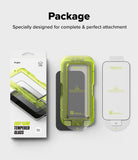 iPhone 18 Pro Screen Protector | Easy Slide Tempered Glass (2 Pack) - Phone screen protector packaging with accessories on a white background