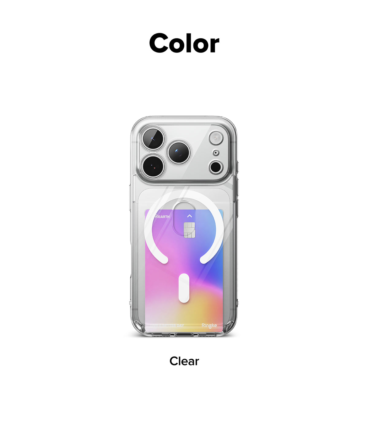 iPhone 18 Pro Case | Fusion Card Magnetic - Clear phone case with brand logo on a white background