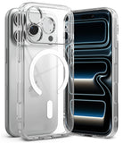 iPhone 18 Pro Case | Fusion Magnetic - A clear MagSafe-compatible phone case shown on a silver smartphone, with the case and phone displayed against a clean white background.