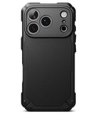 iPhone 18 Pro Max Case | Rugged Gear - A black rugged protective phone case with a textured back panel and reinforced camera cutout, shown on a clean white background.