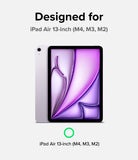 Easy Slide Tempered Glass | iPad - iPad Air 13-inch with a purple abstract screen display and a green compatibility checkmark.