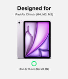 Fusion Sketch Stand | iPad - A light purple iPad Air 13-inch with a purple abstract screen, labeled for M4, M3, and M2 models.