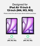 Camera Lens Frame Glass | iPad - Compatibility chart for 11-inch and 13-inch iPad Air models with purple abstract screens.