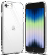 iPhone SE 2022 5G / SE 2020 / 8 / 7 Case | Fusion Edge - Clear protective phone case shown from front and back views.
