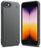 iPhone SE 2022 5G / SE 2020 / 8 / 7 Case | Onyx - Matte dark gray protective phone case shown from back and front.