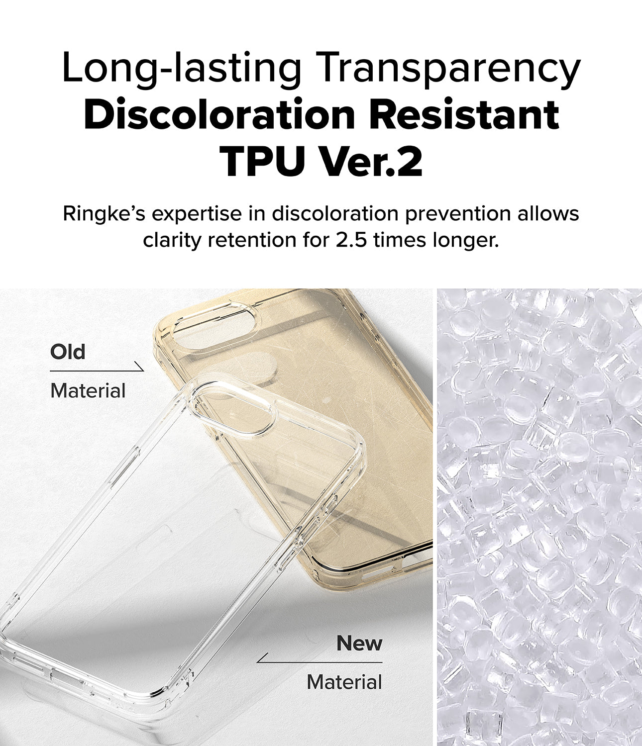 Long-lasting Transparency Discoloration Resistant TPU Ver.2
